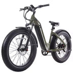 GOTRAX Fat Tire 26 Zoll E-Hybrid-Fahrrad für Erwachsene mit Tiefeinsteigerrahmen – Grün