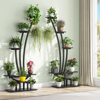 Pflanzenständer für den Innenbereich, 6-stöckiges Blumenregal für Haus und Garten – 2er-Set