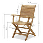 Amazonia Teak Sessa 13-teiliges ausziehbares Terrassen-Ess-Set – 13-teilig