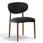 4er-Set moderne gepolsterte Esszimmerstühle mit gebogener Rückenlehne, armlose Seitenstühle mit Eisenrahmen für Esszimmer, Küche-Panipeachy