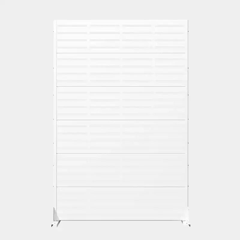 MAYEERTY 72x47 Weißer Sichtschutz, 6-teiliges Set, natürlicher, faltbarer Raumteiler für Hof und Garten