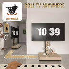 TV-Ständer für 32-75-Zoll-Fernseher, höhenverstellbarer mobiler TV-Wagen mit Schublade und Rollen für Wohnzimmer, Schlafzimmer, Büros -ModernLuxe