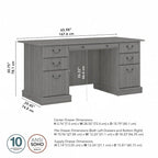 Bush Furniture Saratoga Chefsessel mit Schubladen und Stauraum