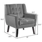 2er-Set Samt-Akzentsessel für Wohnzimmer, Polstersessel