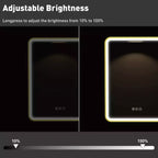 Schwarzer / Weißer / Goldener LED-Spiegelschrank, einzelne Tür, links- oder rechts angeschlagen, Einbau- oder Wandmontage