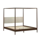 Harbor King Himmelbett mit gepolstertem Kopfteil, Blonde/Swiss Coffee (MD2411-01)