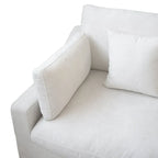 Großes Ecksofa aus Leinen für das Wohnzimmer-Set