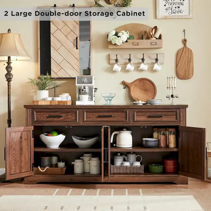 Buffetschrank Landhausstil, Kaffeebar Weinbar für Esszimmer - N/A