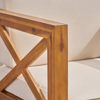 Brava 6-teiliges Loungeset aus Akazienholz von Christopher Knight Home für den Außenbereich