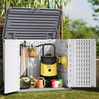 Outdoor-Aufbewahrungsschrank, wasserdichte Outdoor-Aufbewahrungsbox aus Harz, für Mülleimer