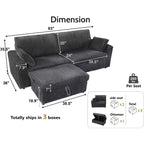 Dyonery Modulares Cord-Ecksofa mit waschbaren Bezügen
