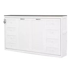 Doppelbett Murphy-Bett mit LED-Beleuchtung, kann in einen Schrank umgewandelt werden, Verstecktes Wandbett-Schrank für Gästezimmer