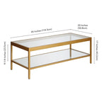 Alexis Couchtisch aus Metall und Glas