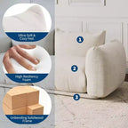 Modulares Chenille-Liebessofa, 2-Sitzer-Cloud-Sofa mit hochelastischem Schwamm, knochenloses Sofa für kleine Räume