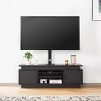 VEVOR 52 TV-Ständer mit Halterung für Fernseher bis 75 Zoll, Entertainment-Center mit Steckdose, höhenverstellbar, Schwarz