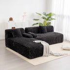 Cloud-Ecksofa, modernes Polstersofa mit 2 Wurfkissen, frei kombinierbares Sofa, modulares L-förmiges Ecksofa