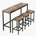 Stehtisch-Set mit 3 Hockern