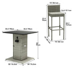 Moasis 5-teiliges Outdoor-Möbel-Set aus Polyrattan – 5-teilig
