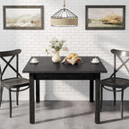 39,4 Zoll quadratischer Esstisch für 2-4 Personen mit Massivholzbeinen für Wohnzimmer Esszimmer
