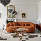 Blaine Japandi-Stil Luxuriöses modernes geschwungenes Sofa aus Bouclé-Stoff