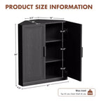 Dovelina Eckschrank mit verstellbaren Einlegeböden, Anrichte, Buffet, Weinschrank, Küchen- und Esszimmerschrank mit Holztüren – 31H x 31W, 36H x 31W