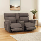 MCombo 60.2 Power Loveseat Relaxsofa mit Massage und zweifacher Heizung, verstellbarer Kopfstütze, USB- & Typ-C-Anschluss, Stoff