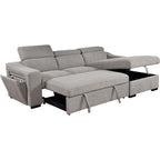 Roomfitters 103 Verwandlungs-Ecksofa mit Stauraum-Recamiere, verstellbaren Kopfstützen, L-förmiges Schlafsofa