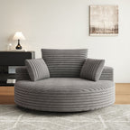 Einzelsessel aus Kord-Chenille-Schaumstoff, drehbar
