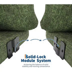 Modulares Chenille-Liebessofa, 2-Sitzer-Cloud-Sofa mit hochelastischem Schwamm, knochenloses Sofa für kleine Räume
