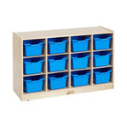 Mobiler Cubby-Schrank mit 15 offenen Behältern, 3x4, Kindermöbel