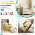 AECOJOY 3-in-1 Schlafsofasessel mit Kissen und verstellbarer Rückenlehne