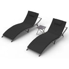 Kullavik 3-teiliges Outdoor-Liegen-Set
