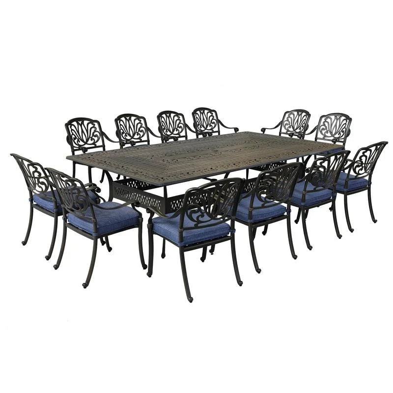 Manasquan 13-teiliges Essgruppe aus Gunmetal Aluminium von Havenside Home
