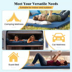 Costway Memory Foam Campingmatratze mit rutschfester Unterseite, Reisetasche für Outdoor-Schlaf Grau/Blau