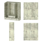 Kleiderschrank Hochschrank Schrank 59B Großer Freistehender Kleiderschrank Weiß