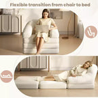 Yaheetech 2-in-1 Klappbares Schlafsofa, Klappsessel für Wohnzimmer, Schlafzimmer