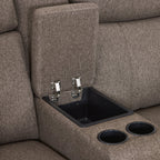 MCombo 60.2 Power Loveseat Relaxsofa mit Massage und zweifacher Heizung, verstellbarer Kopfstütze, USB- & Typ-C-Anschluss, Stoff