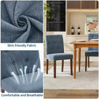 Parsons Esszimmerstühle mit Knopfheftung, 6er/4er-Set – Polsterstühle aus Stoff mit Holzbeinen & gepolsterten Sitzen – Wohnzimmer- und Küchenmöbel