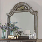 Vame Traditioneller 2-teiliger 9-Schubladen-Wäscheschrank und Spiegel von Furniture of America