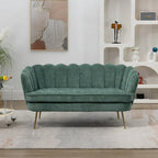 Kleines Mini-Zimmer-Sofa Zweisitzer mit Goldmetallfüßen - 2 Sitzer