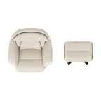 Jovan 31.5 Echtleder Relaxsessel mit Ottoman
