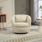Gepolsterter drehbarer Fauteuil mit Stauraum, moderner Wohnzimmer-Sessel für Schlafzimmer/Büro/Lesebereiche