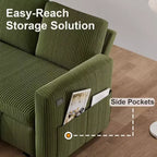 Dyonery 81 Sektional-Schlafsofa, L-förmige Ausziehcouch mit beidseitigem Stauraum, USB, verstellbare Rückenlehne