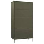 vidaXL Kleiderschrank Olivgrün 90x50x180 cm Stahl