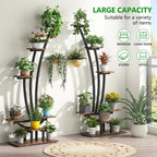 Pflanzenständer für den Innenbereich, 6-stöckiges Blumenregal für Haus und Garten – 2er-Set