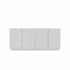 59 Modernes Spiral-Sideboard-Buffetschrank, flaches Kunst-Eingangs-Aufbewahrungsschrank mit 3D-Riffeltextur-Türen