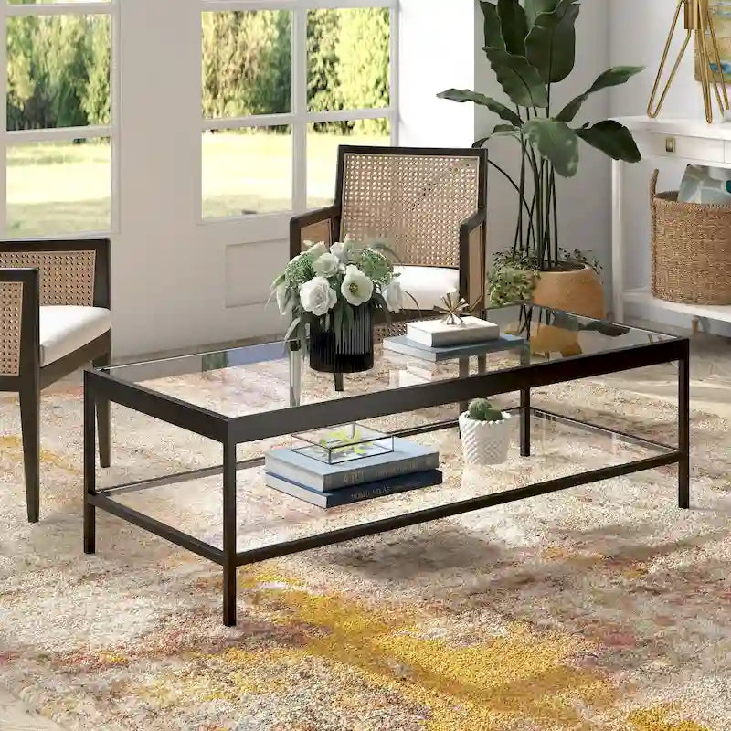 Alexis Couchtisch aus Metall und Glas