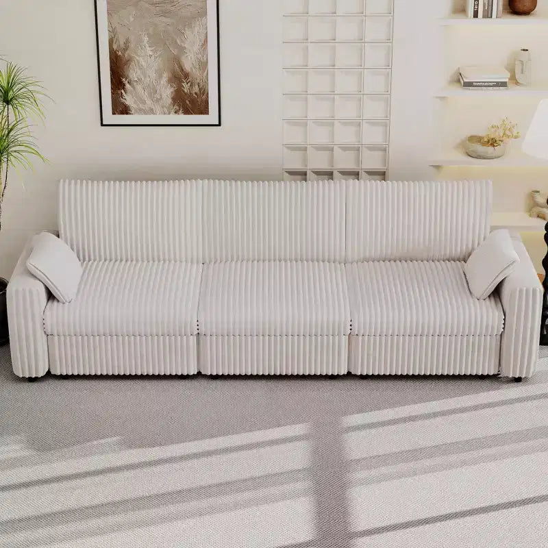 Dyonery Modulares Cord-Ecksofa mit waschbaren Bezügen