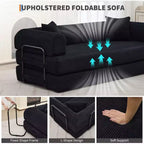 4-in-1 Schlafsofa, 79" rahmenloses Cord-Klappbodenbett mit Kissen, keine Montage erforderlich, Zweisitzer für kleine Wohnungen