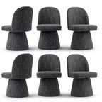 6er-Set moderne, armlose 360-Grad-Drehstühle mit Sockelgestell, elegante Akzentstühle für Küche, Esszimmer oder Büro – Panipeachy